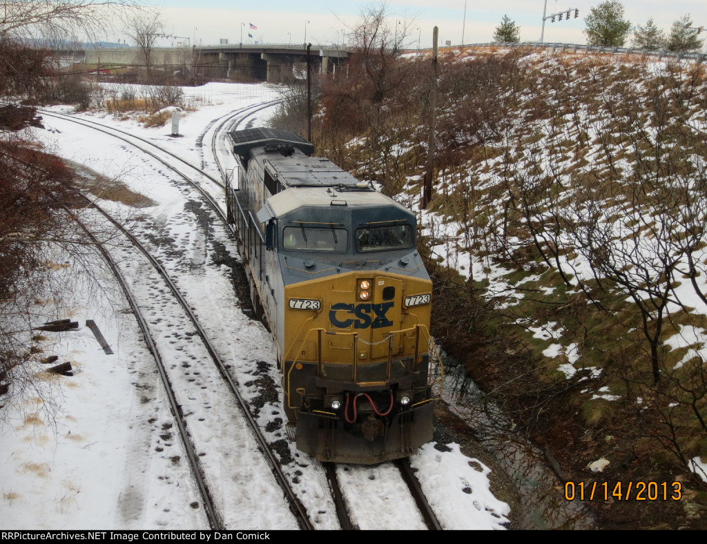 CSX 7723 Turns @ Yard 8